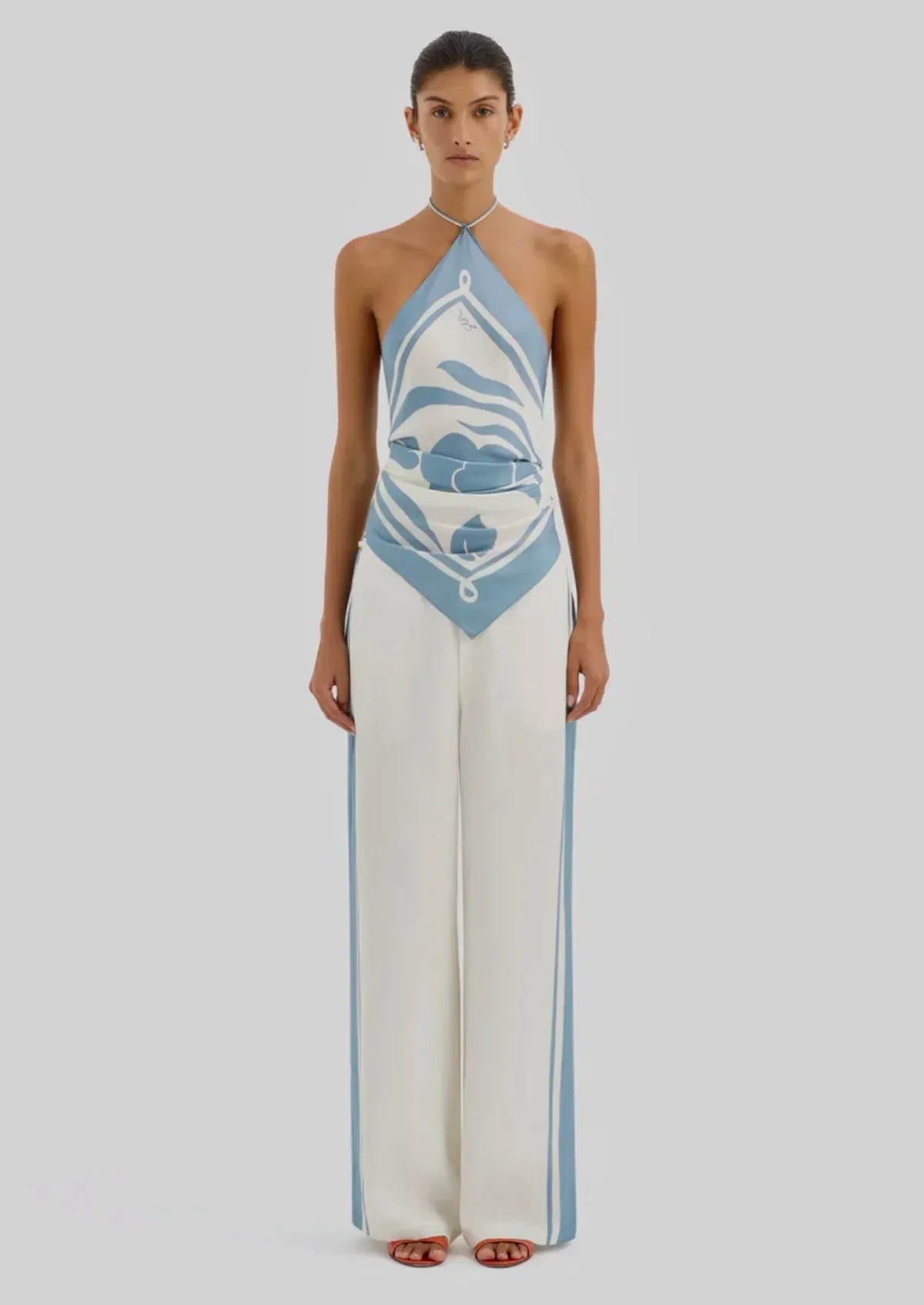 Sir the Label Lilou Silk Scarf Top and Silk Pant s0 - Image 1