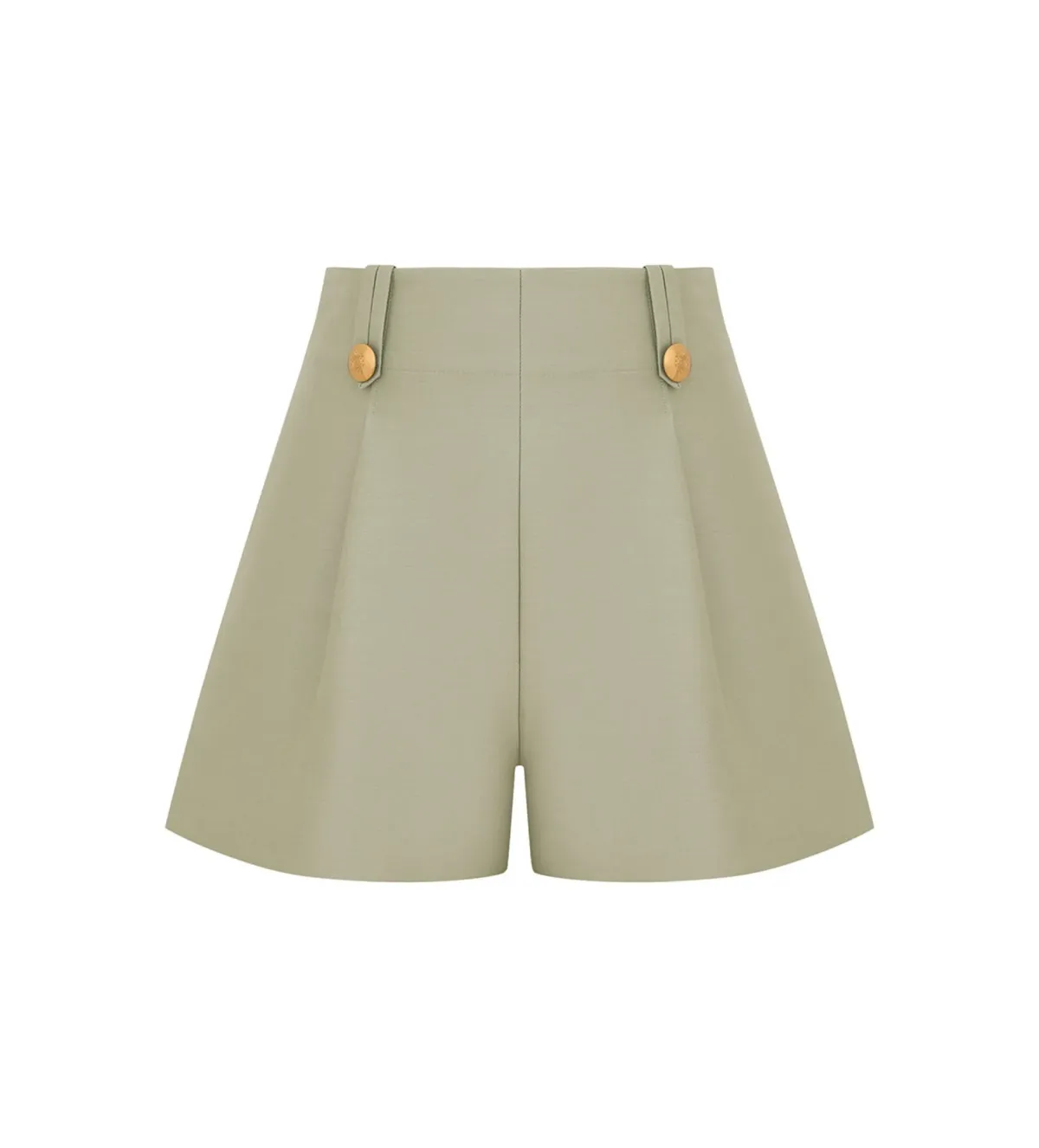 Zimmermann Relaxed Silk Shirt (Size OP/AU6) & Luna Wool Silk Tailored Short (Size 1/AU8) in Palm  - Image 2