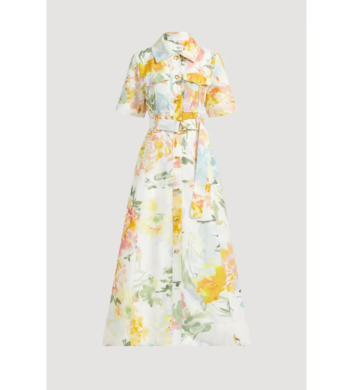 Aje Manon Midi Dress in Jardin Floral Print Size 12 - Image 4