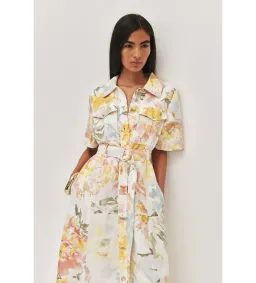 Aje Manon Midi Dress in Jardin Floral Print Size 12 for rent on The Volte - image 2