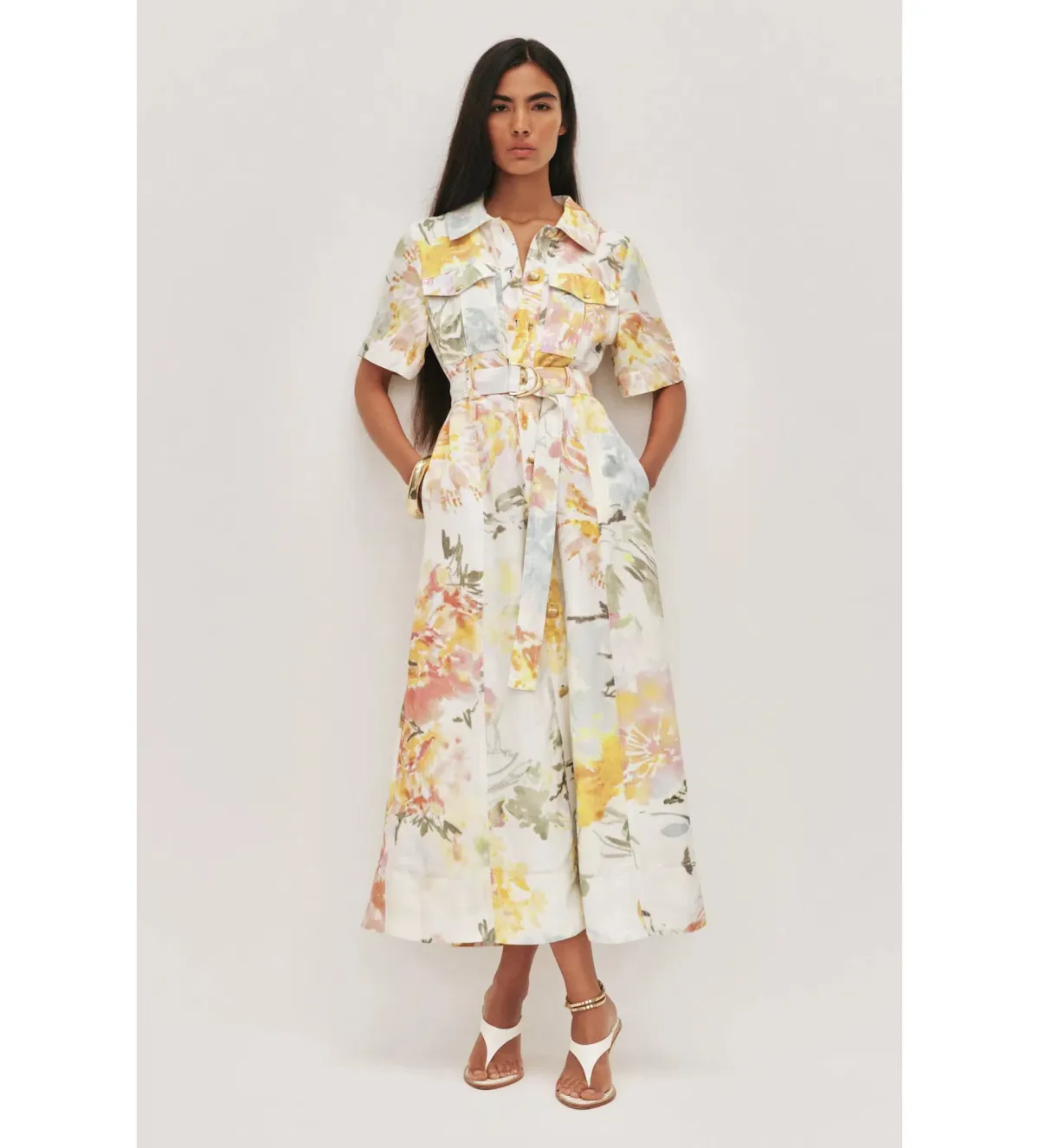Aje Manon Midi Dress in Jardin Floral Print Size 12 - Image 1