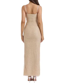 House Of Cb Calla Embellished Maxi Dress Apricot Size 10 for rent on The Volte - image 3