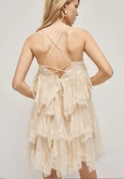 Aje Ophelia Lace Mini in Lemon Size 6 for rent on The Volte - image 2