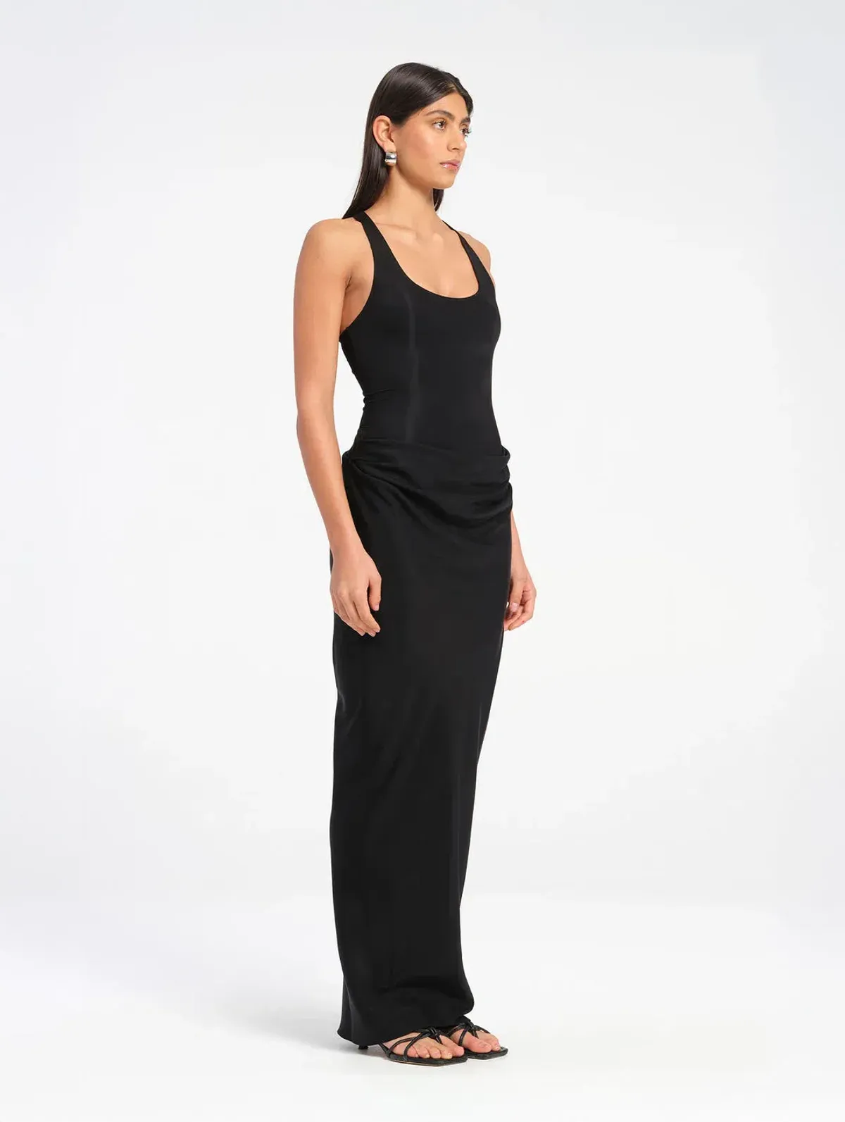 Benni Jade Racer Back Maxi Dress in Black Size 6 - Image 5