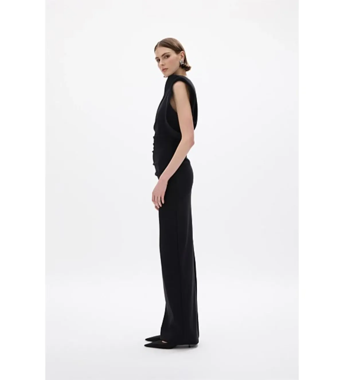 Rachel Gilbert Rowana Gown in Black Size AU12 - Image 2