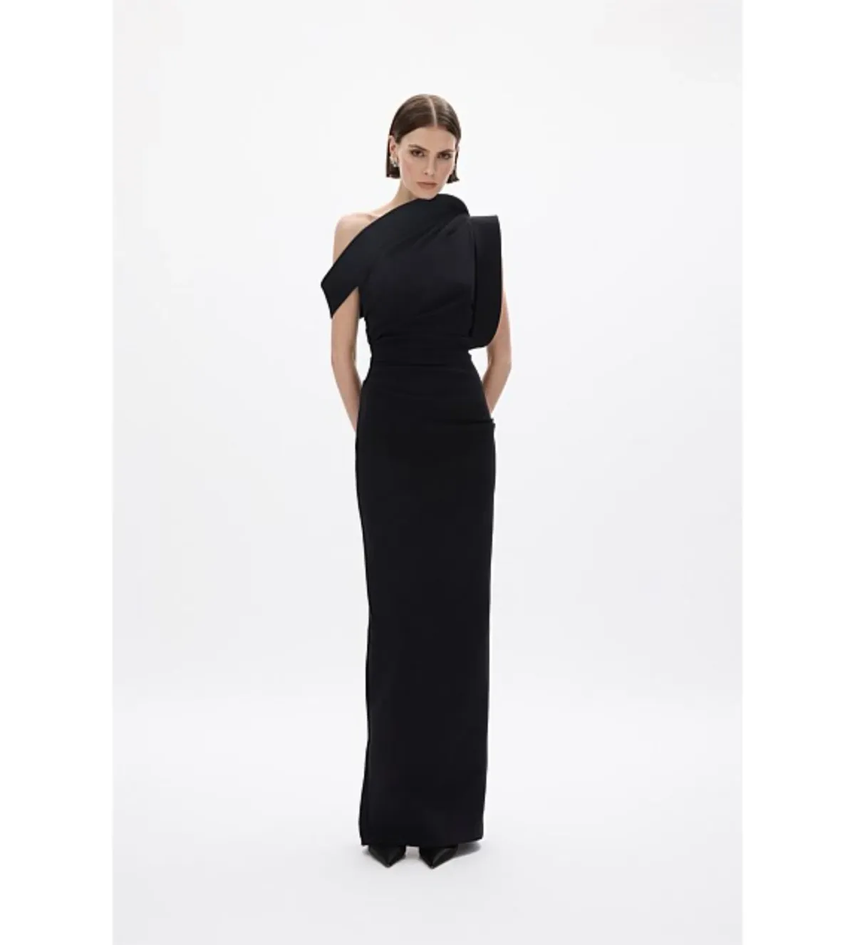 Rachel Gilbert Rowana Gown in Black Size AU12 - Image 1
