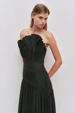 Aje Aquiline Maxi Gown in Hunter Green Size S / AU 8 for rent on The Volte - image 2