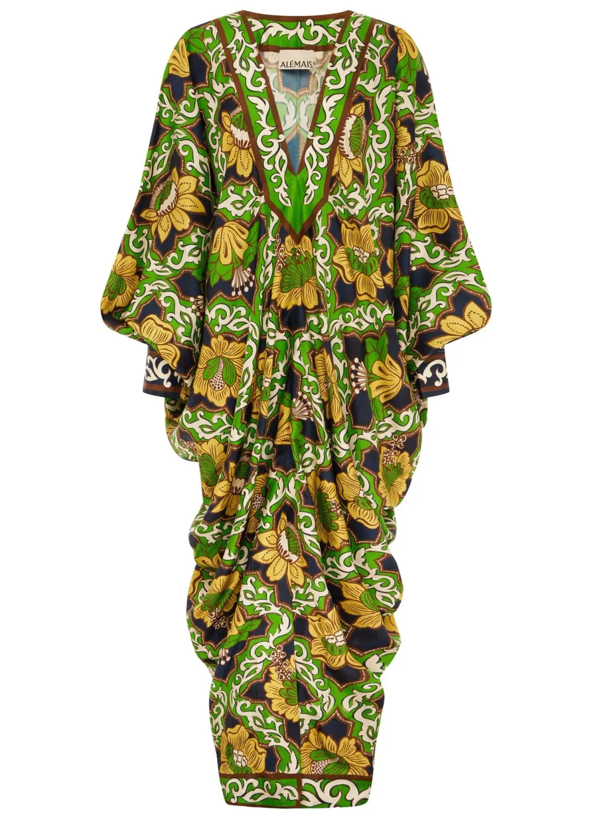 Alemais Liana v neck silk midi dress. Size AU16 - Image 1