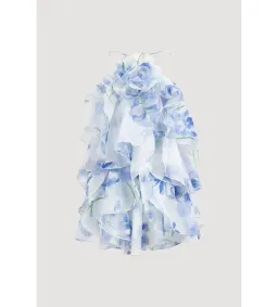 Aje Pandorea Layered Mini Dress Iris Size 10 for rent on The Volte - image 5