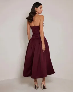 Elle Zeitoune Dakota Dress in Wine Size 8 for rent on The Volte - image 2