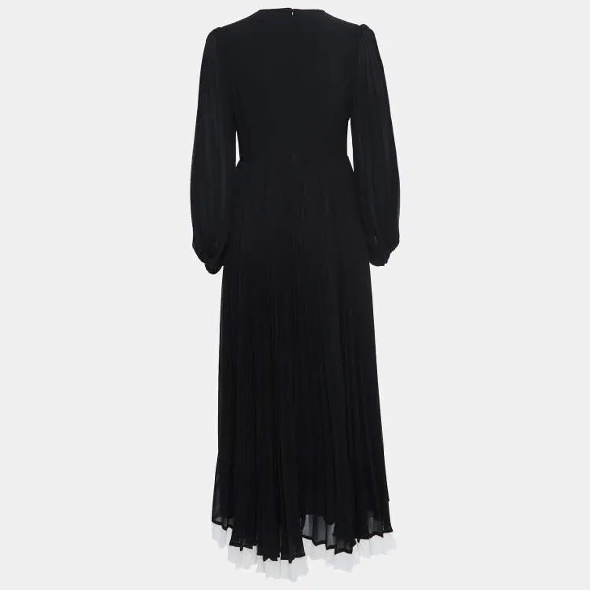 Zimmermann Black Crepe Pleated Long Maxi Dress | Size OP AU 6 - Image 2