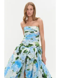 Aje Behold Maxi Dress Blue Size 8 for rent on The Volte - image 2