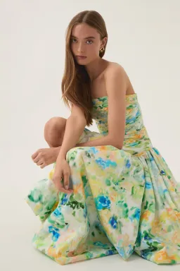 AJE VIOLET BUBBLE HEM MAXI [HAZE COLOUR] for rent on The Volte - image 2