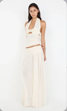 Dante Spiral Halter Top and Camille Maxi Skirt for rent on The Volte - image 4