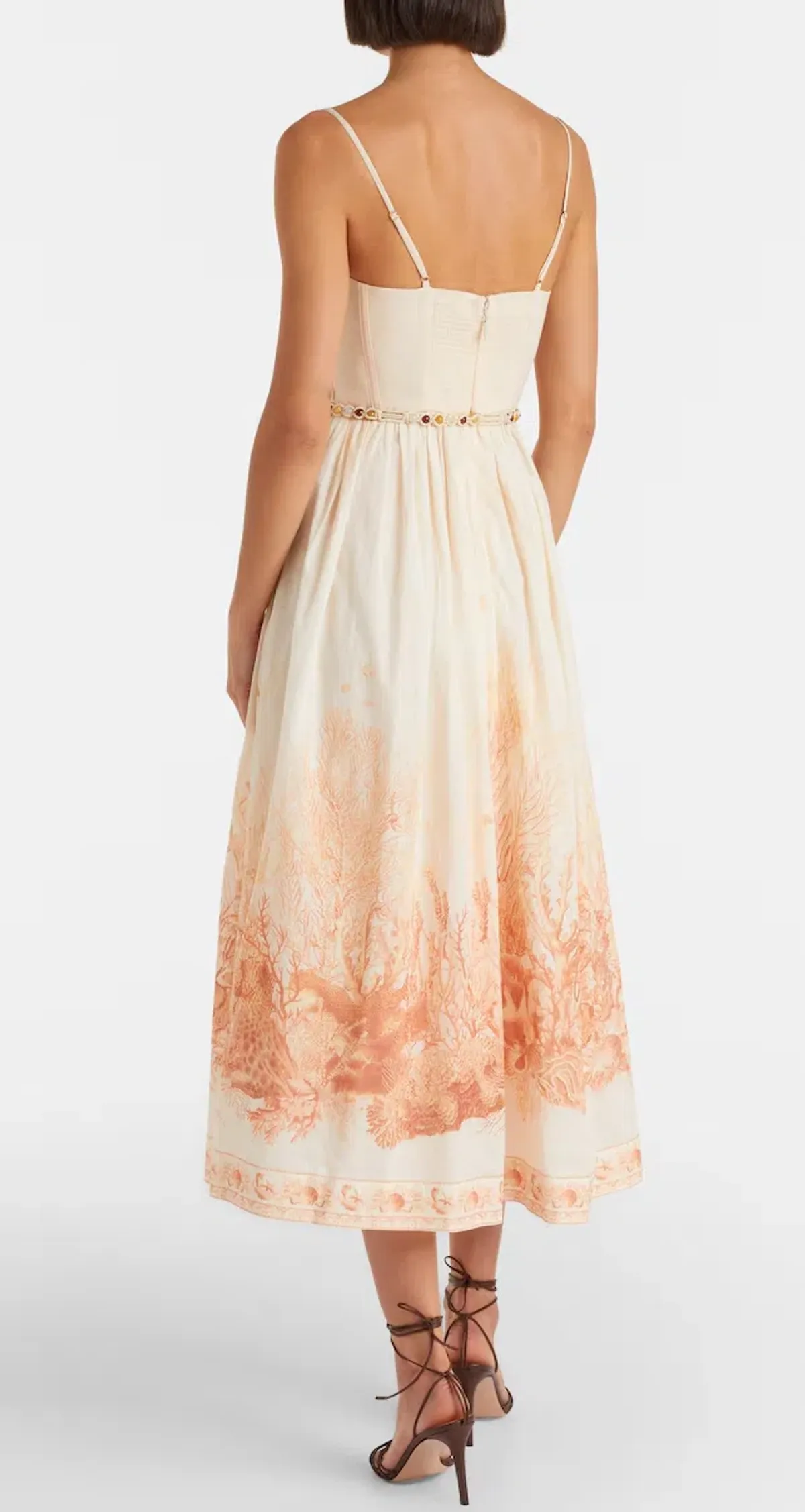 ZIMMERMANN WANDERLUST CORSET MIDI DRESS SIZE 0 - Image 2