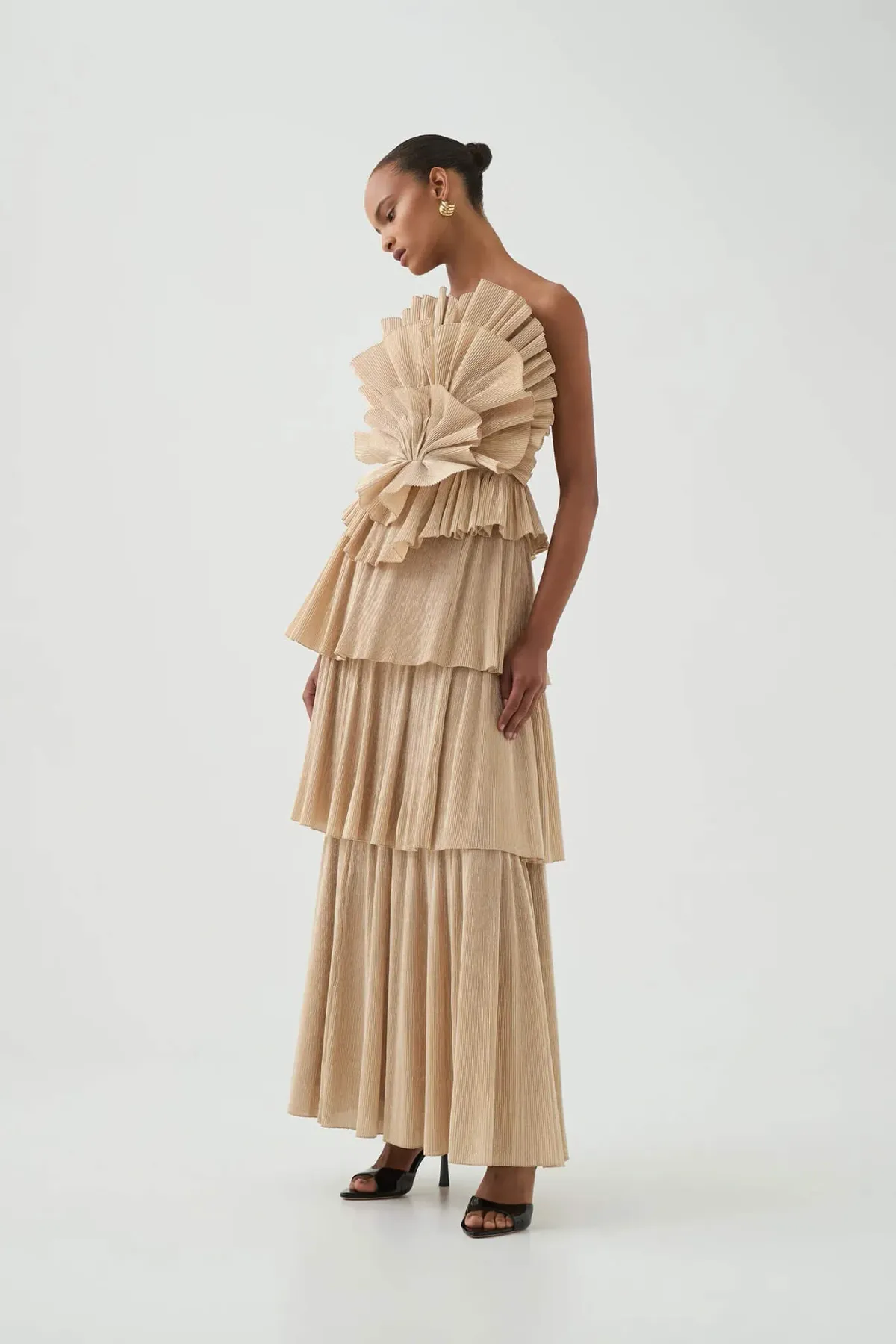 AJE KIRRA GOWN GOLD SIZE 10 - Image 4