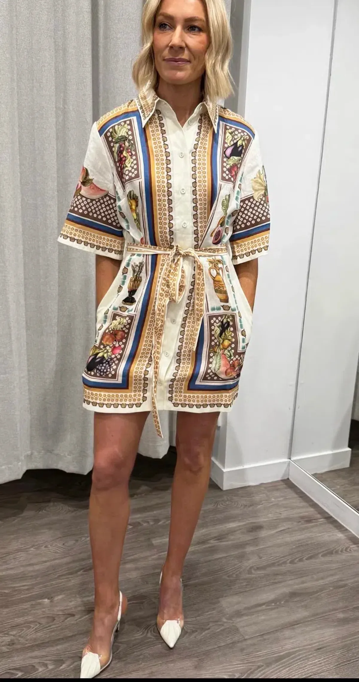 ALEMAIS MERCADO MINI SHIRTDRESS SIZE 10 - Image 2