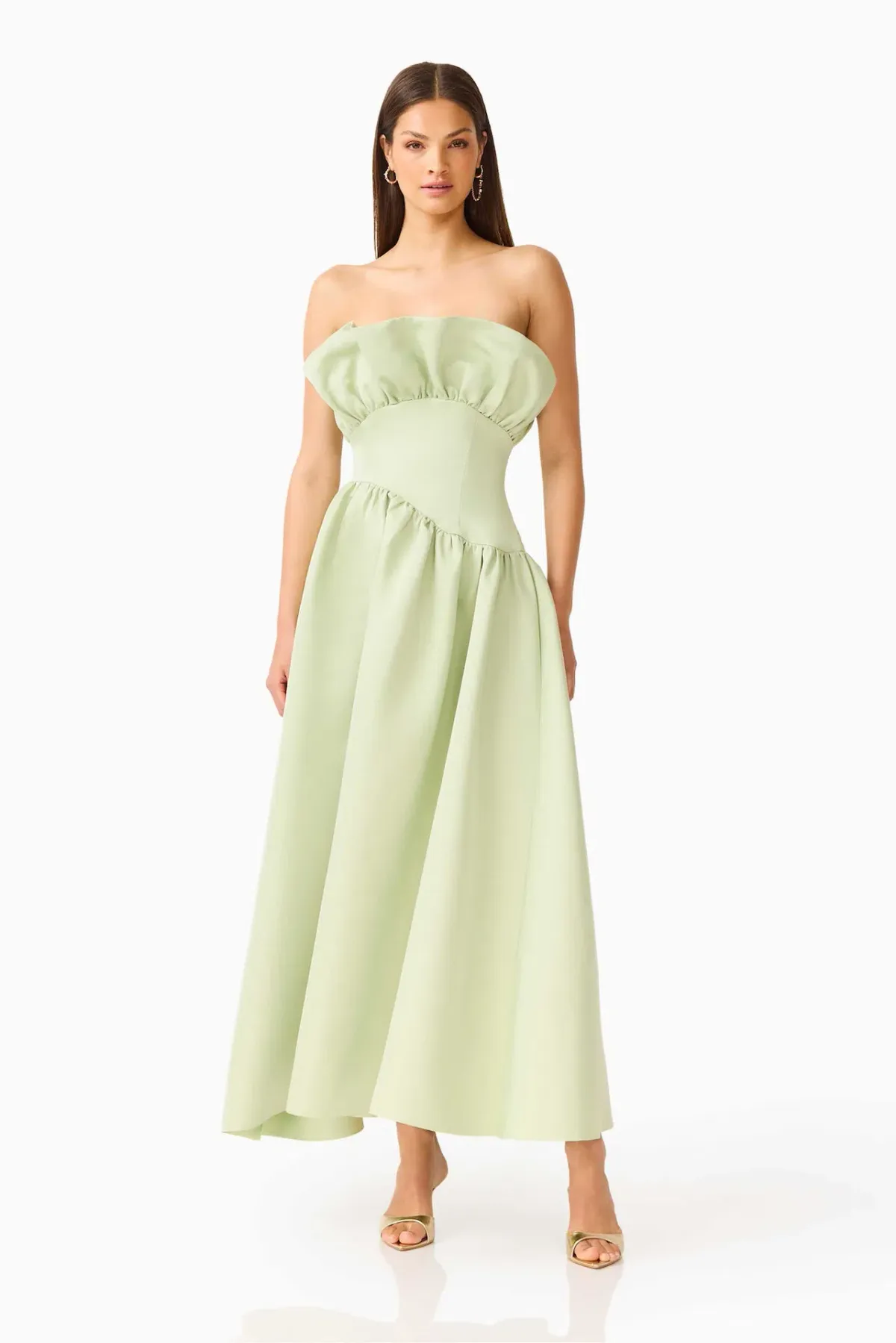 Elliatt Laurel Sleeveless Maxi Dress in Sage Green Size M / AU 10 - Image 2