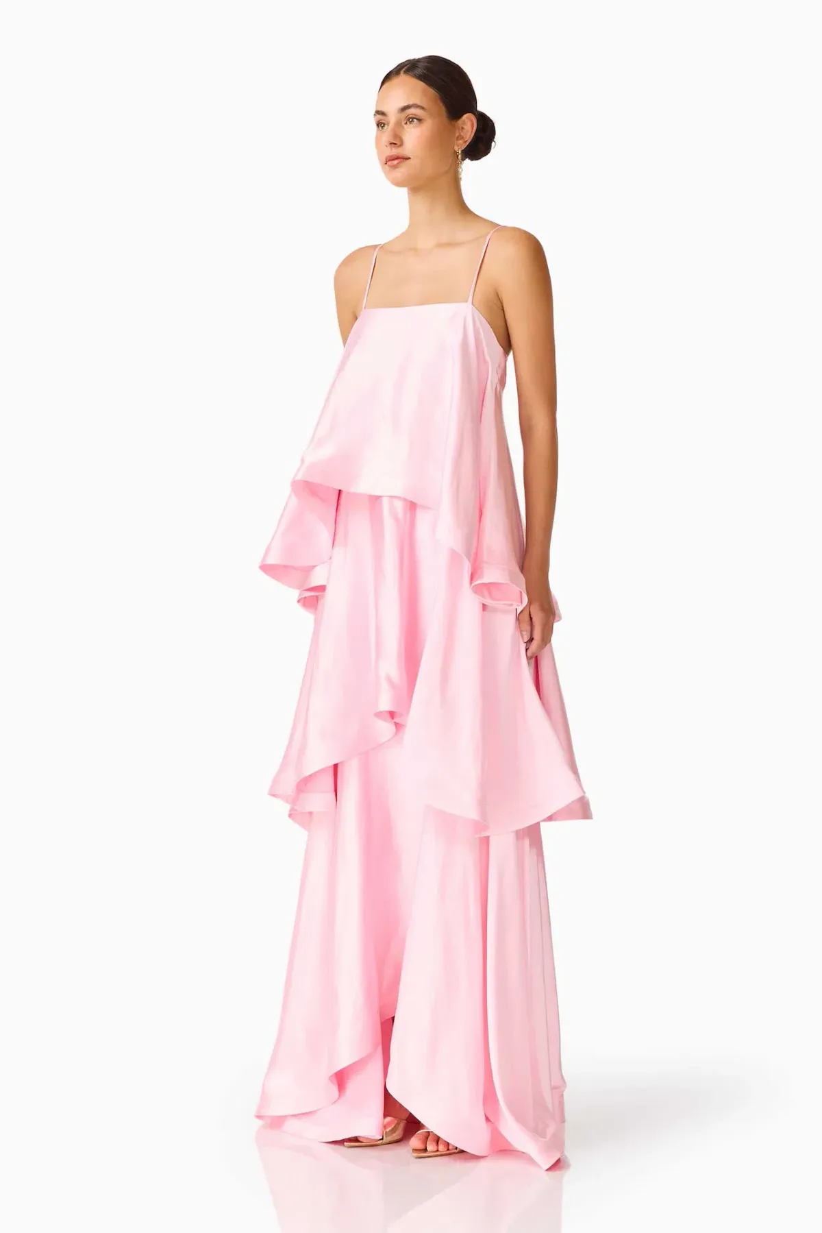 Elliatt Tilly Tiered Maxi Dress in Pale Pink Size XS / AU 6 - Image 2
