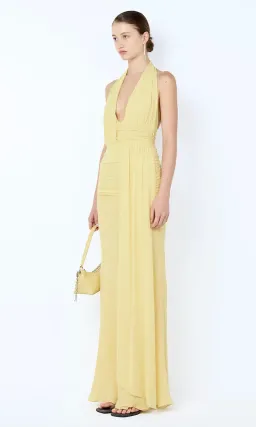 CASSIS DRAPE MAXI DRESS | CITRON - SIZE 8 for rent on The Volte - image 3