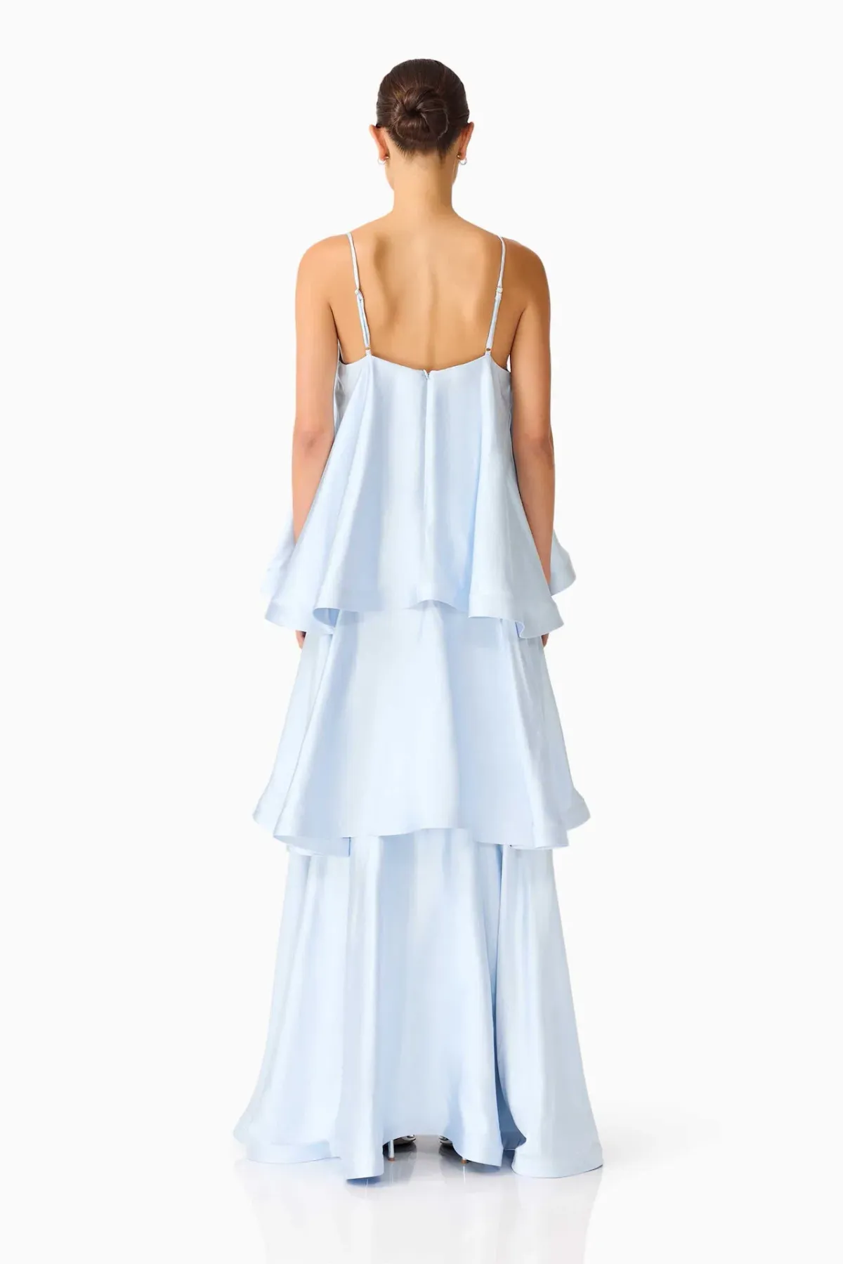 Elliatt Tilly Tiered Maxi Dress in Pale Blue Size L / AU 12 - Image 3