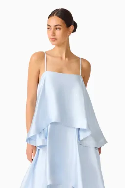 Elliatt Tilly Tiered Maxi Dress in Pale Blue Size M / AU 10 for rent on The Volte - image 2