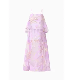 Elliatt Elysia Tiered Gown in Purple Floral Size S/AU 8 for rent on The Volte - image 6