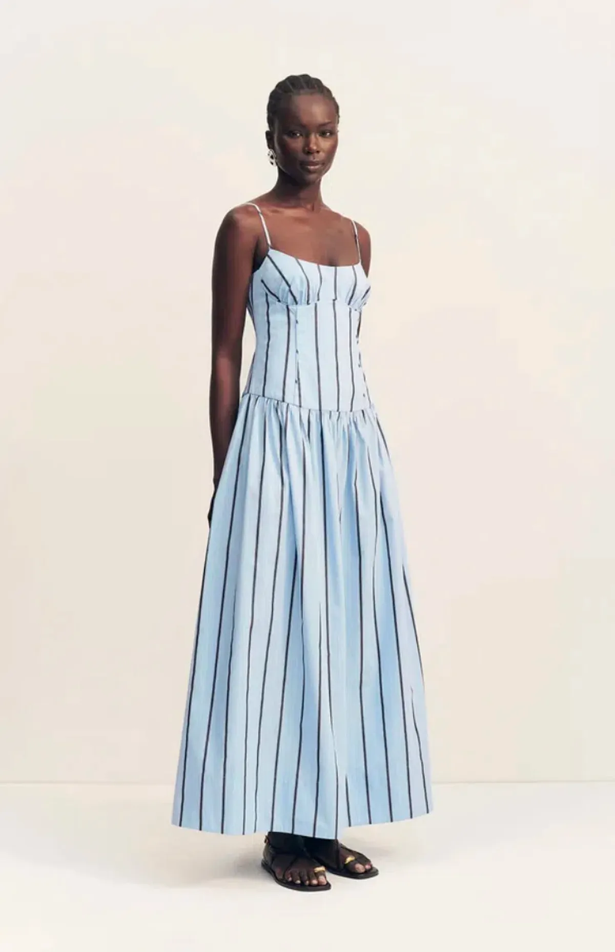 Saxon panelled bustier maxi dress - Image 2