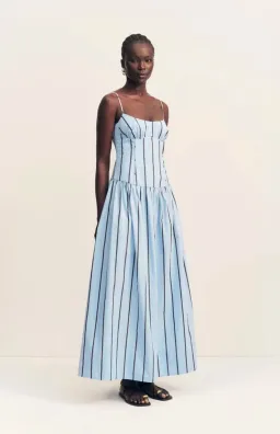 Saxon panelled bustier maxi dress for rent on The Volte - image 2