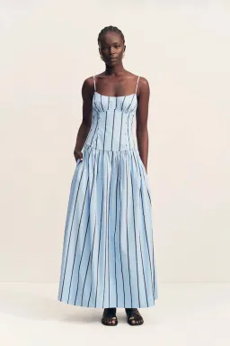 Saxon panelled bustier maxi dress for rent on The Volte - image 1