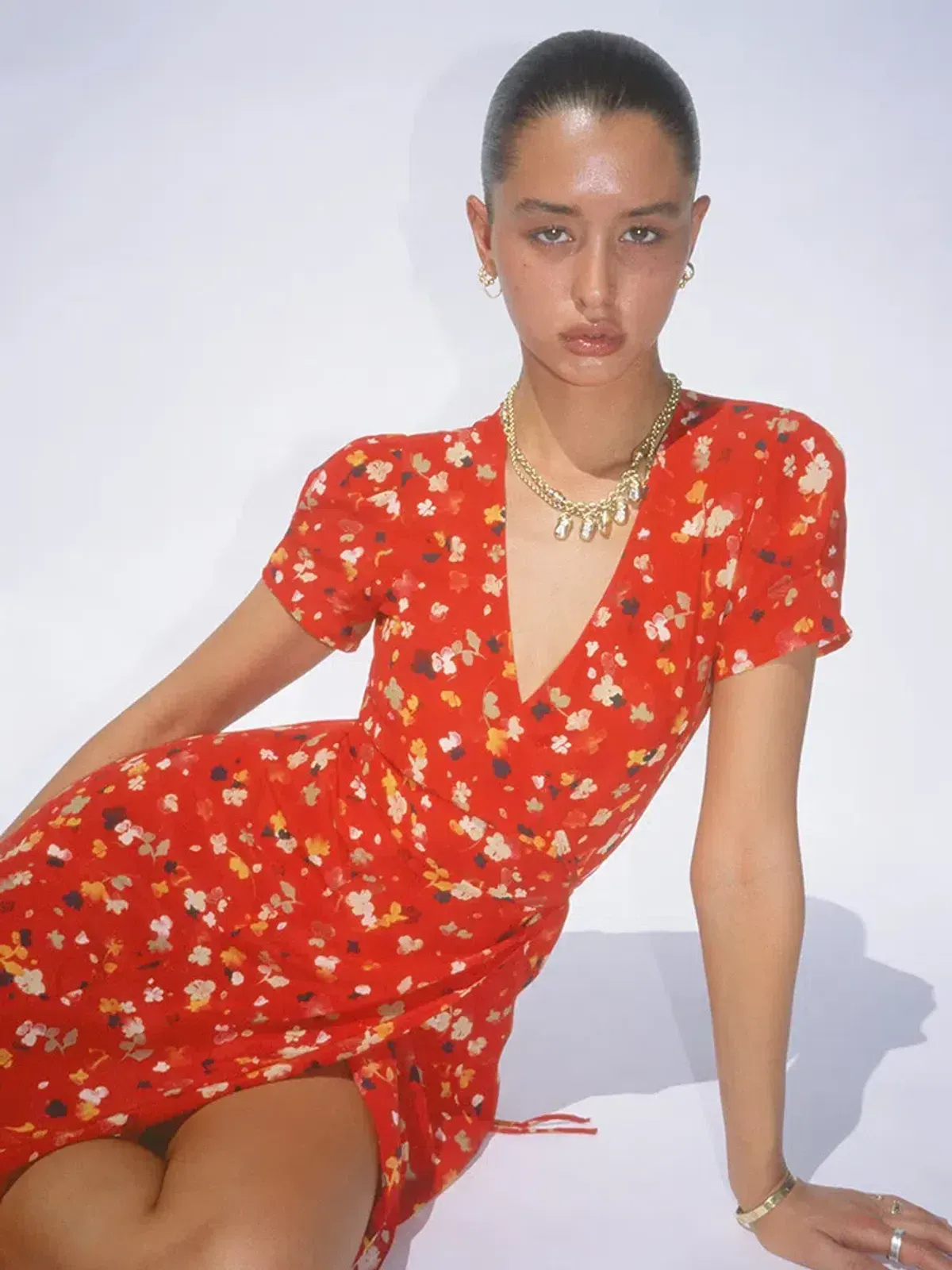 Realisation Par The Teale Midi Dress Rouge Fleur Size M / AU 10 - Image 2