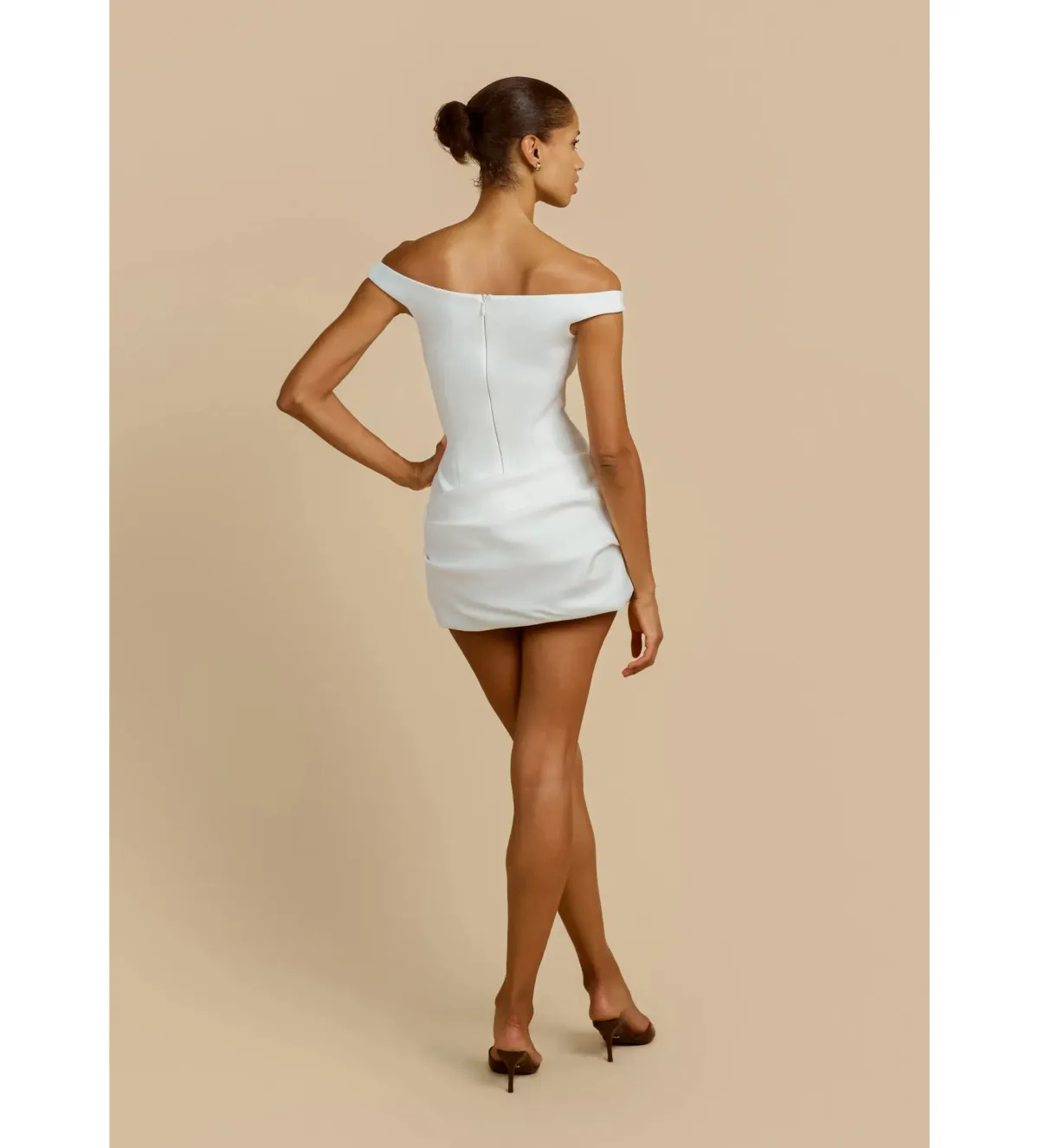 Arcina Ori Avery Mini Dress in Ivory Size AU8 - Image 3