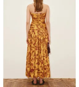 Alemais Banana Blossom Ruched Gown in Print Size AU8 for rent on The Volte - image 3