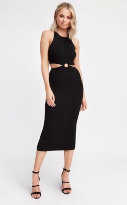Kookai Black Lola Cut Out Dress size 6 for rent on The Volte - image 1