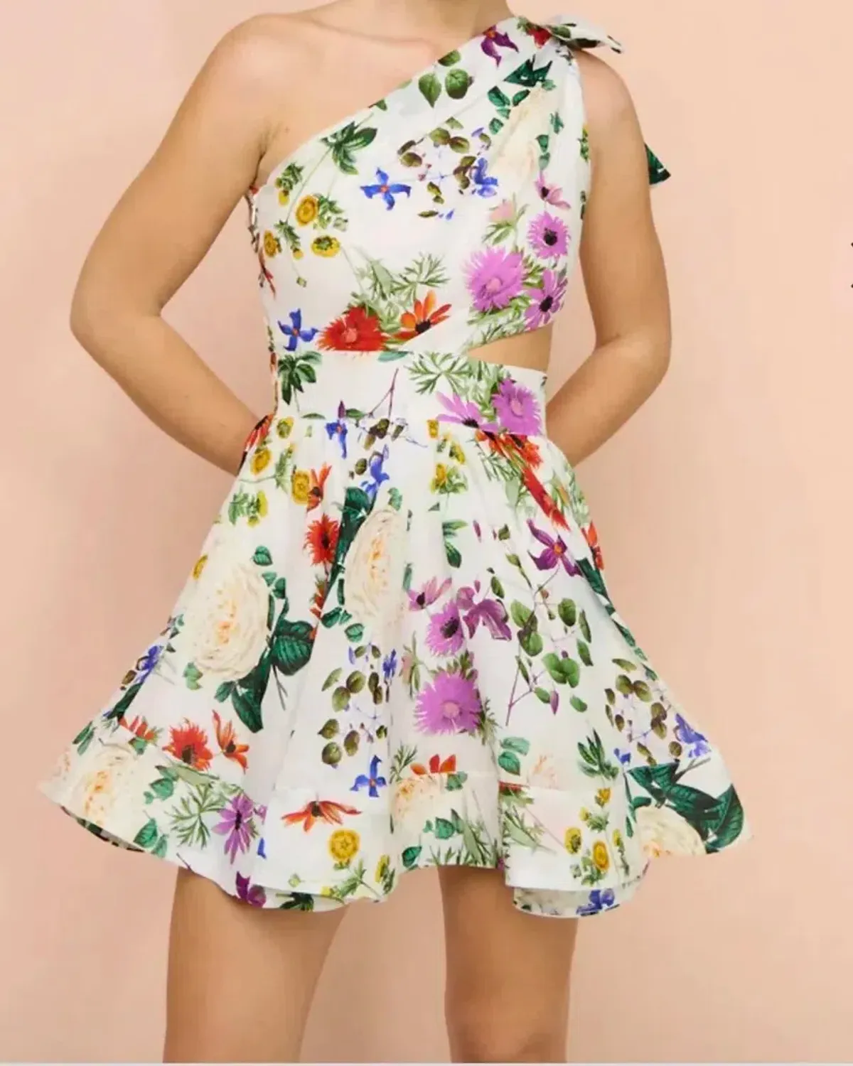 Birdie one shoulder mini dress - Image 1