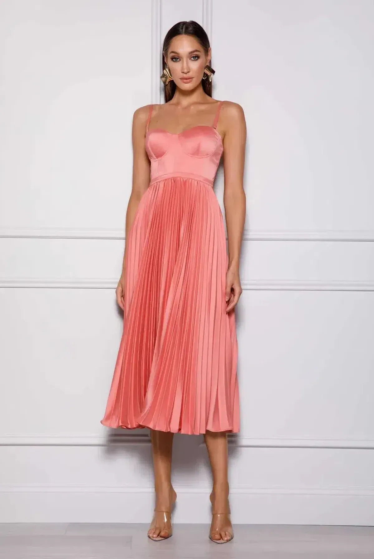ELLE ZEITOUNE MILAN DRESS IN WATERMELON PINK | Size AU 14 - Image 2