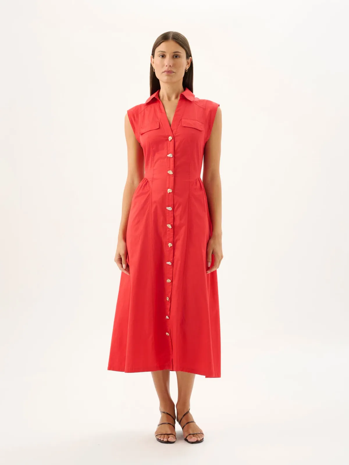 SKYLAR MIDI DRESS | ROSSO - Image 1