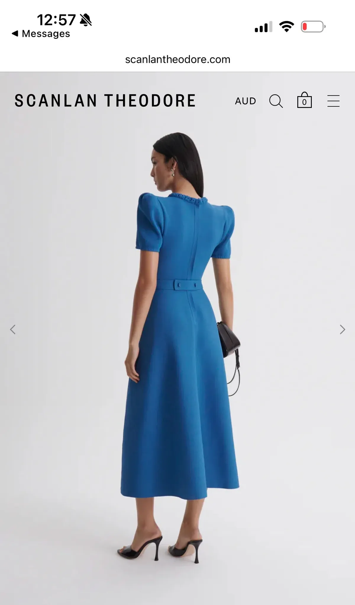 Scanlan Theodore CREPE KNIT GATHER SLEEVE DRESS - Image 3