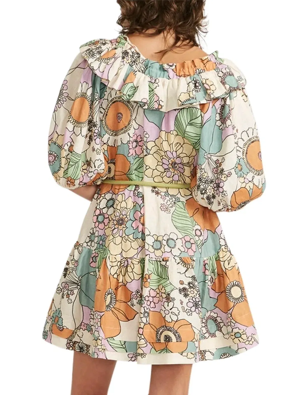 Alemais Farrah Ruffle Mini Dress Size 14 - Image 5