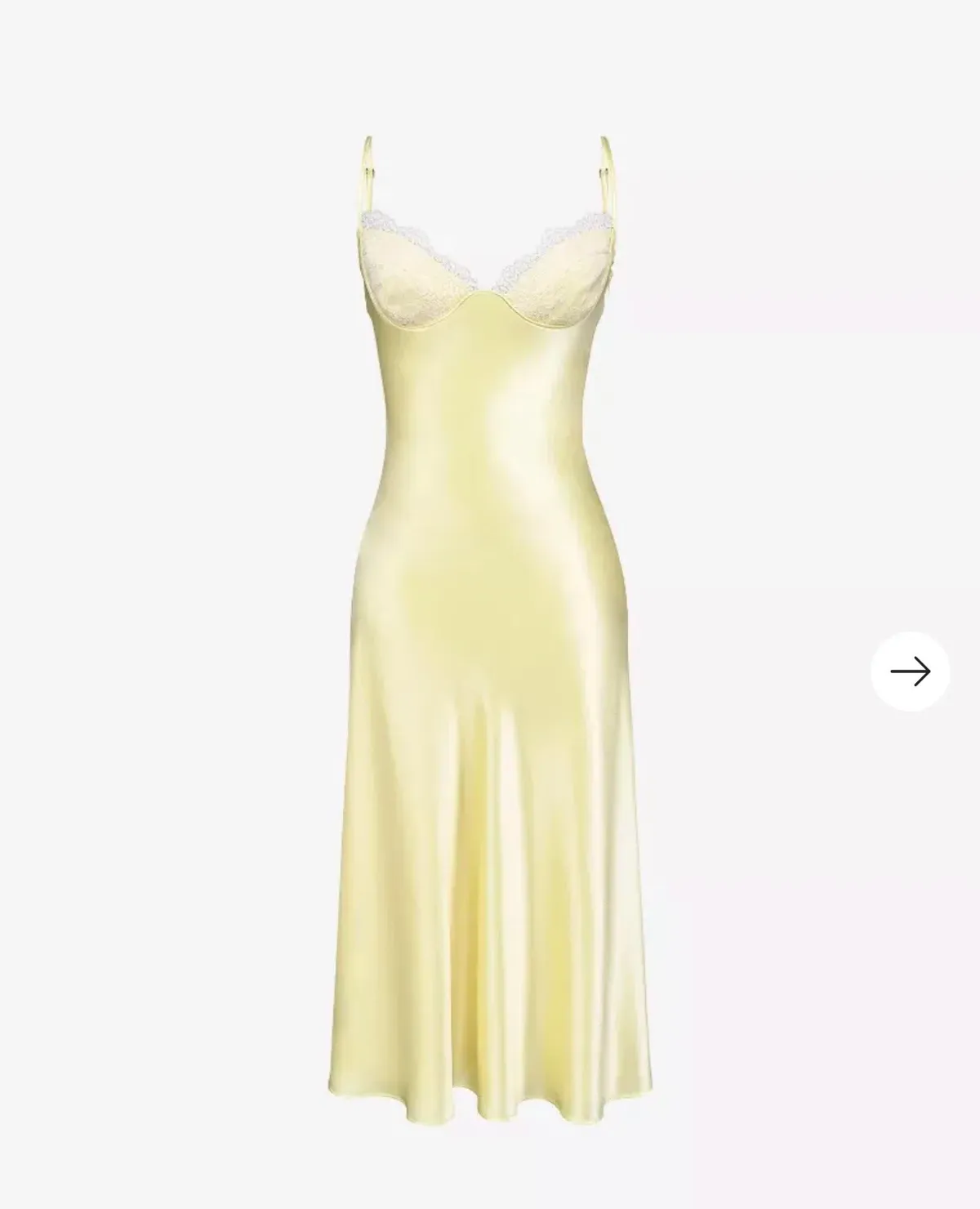House of CB 'Felicity' Butter Yellow Satin Bias Cut Midi Dress - Image 4