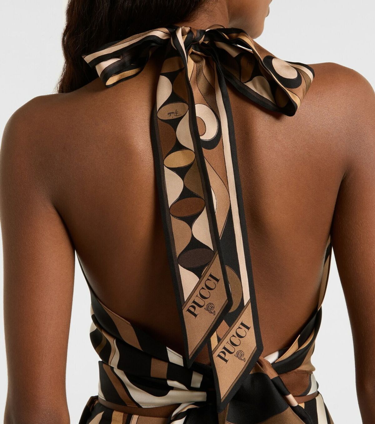 Pucci Marmo halterneck silk satin top - Image 4