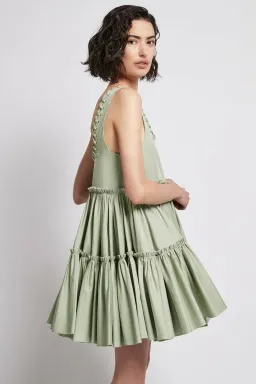 Aje Hushed Mini Dress 8 – Bamboo Mint Green/ Blue - Size 8 XS S for rent on The Volte - image 5