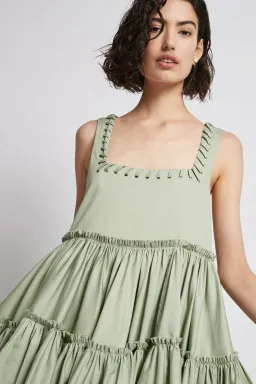 Aje Hushed Mini Dress 8 – Bamboo Mint Green/ Blue - Size 8 XS S for rent on The Volte - image 4