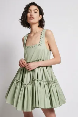 Aje Hushed Mini Dress 8 – Bamboo Mint Green/ Blue - Size 8 XS S for rent on The Volte - image 2