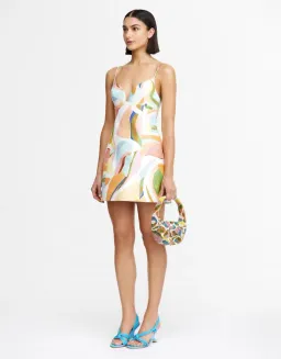 Acler Bartin Multi Coloured Mini Dress. Size 12 for rent on The Volte - image 4
