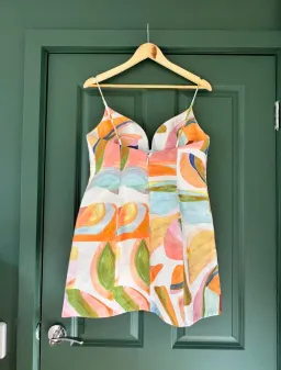 Acler Bartin Multi Coloured Mini Dress. Size 12 for rent on The Volte - image 2