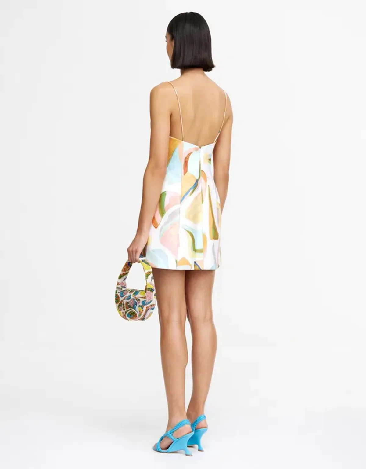 Acler Bartin Multi Coloured Mini Dress. Size 12 - Image 5