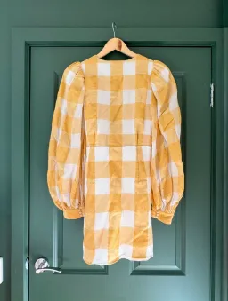 Acler Surherland Checkered Wrap Dress. Size 12 for rent on The Volte - image 4