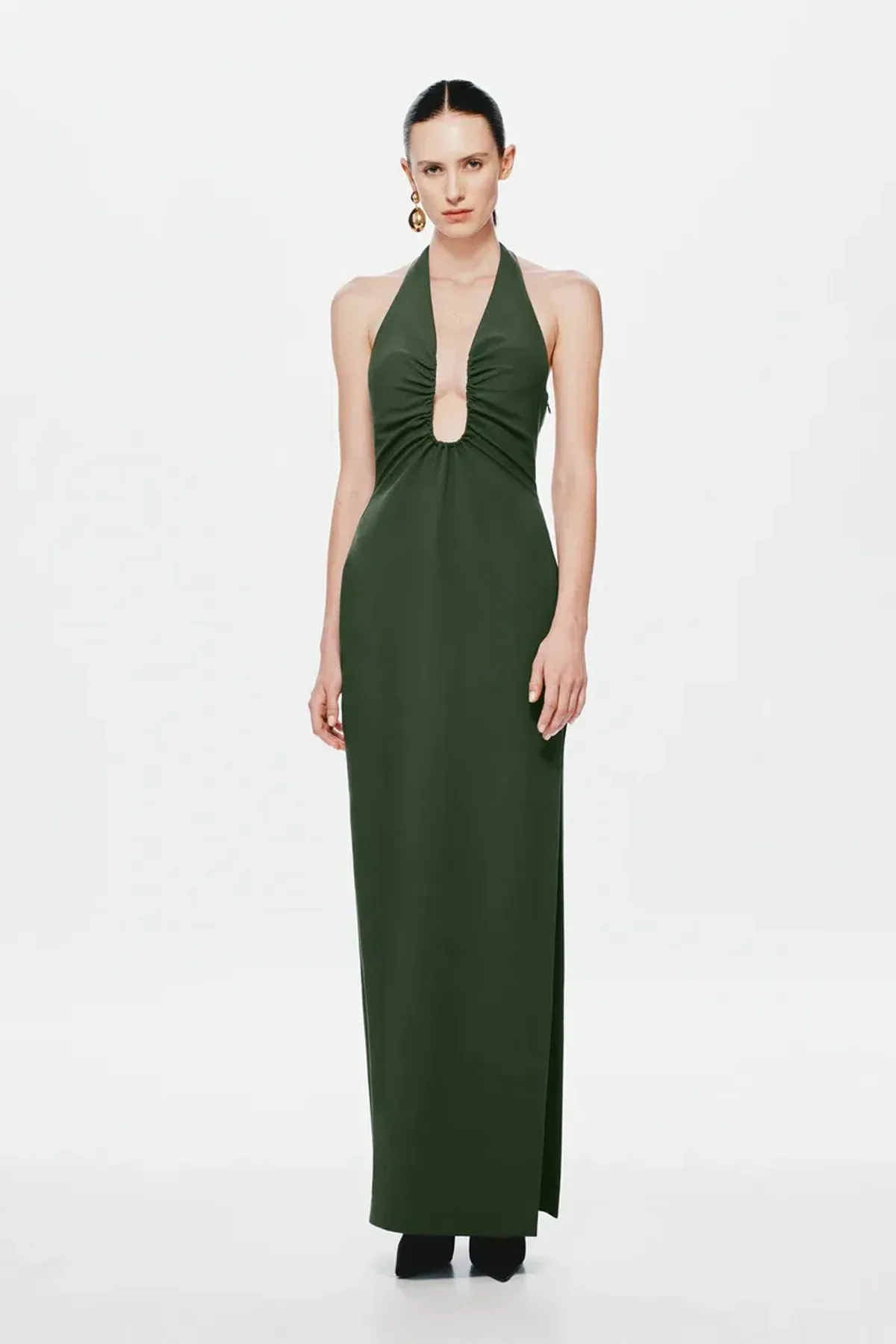 Misha Alusia Maxi Dress in Moss Green Size Small - Image 3