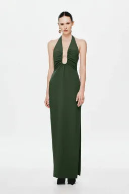 Misha Alusia Maxi Dress in Moss Green Size Small for rent on The Volte - image 3